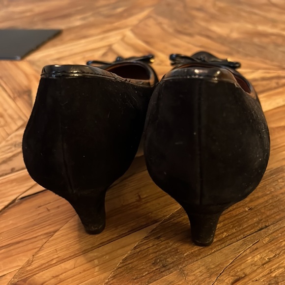 Soft kitten heel micro suede pointy toe shoes - Picture 6 of 7